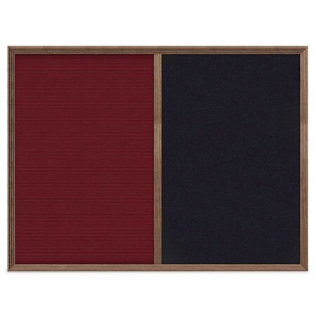 United Visual Products Slim Style Indoor Enclosed Corkboard, 12 UV500SC-SATIN-CINNABA